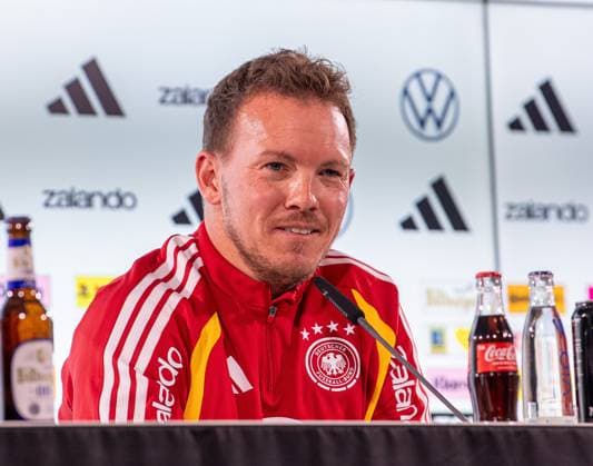 Soccer, Men, Season 2025 26, World Cup Qualification, German National Soccer Team, Press Conference at the Volkswagen Arena in Wolfsburg, Coach Julian Nagelsmann Germany , 10 11 2025, Copyright: xSebastianxRäppold MatthiasxKochx