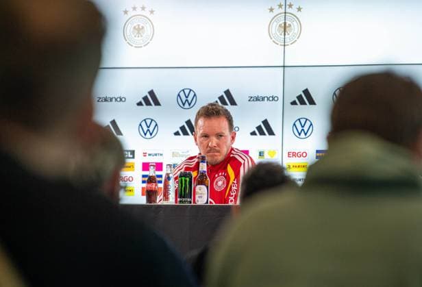 Soccer, Men, Season 2025 26, World Cup Qualification, German National Soccer Team, Press Conference at the Volkswagen Arena in Wolfsburg, Coach Julian Nagelsmann Germany , 10 11 2025, Copyright: xSebastianxRäppold MatthiasxKochx