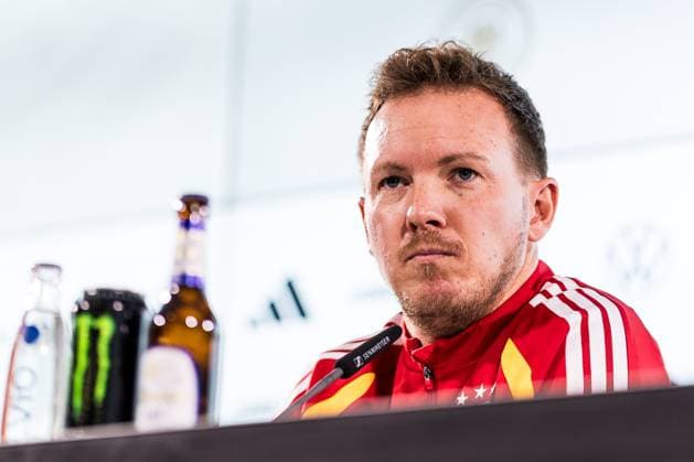 DFB Mens Training Camp Press Conference 10 11 2025 Julian Nagelsmann National Coach Germany DFB Mens Training Camp Press Conference, Wolfsburg, Volkswagen Arena on 10 11 2025 Copyright: xBEAUTIFULxSPORTS Wunderlx