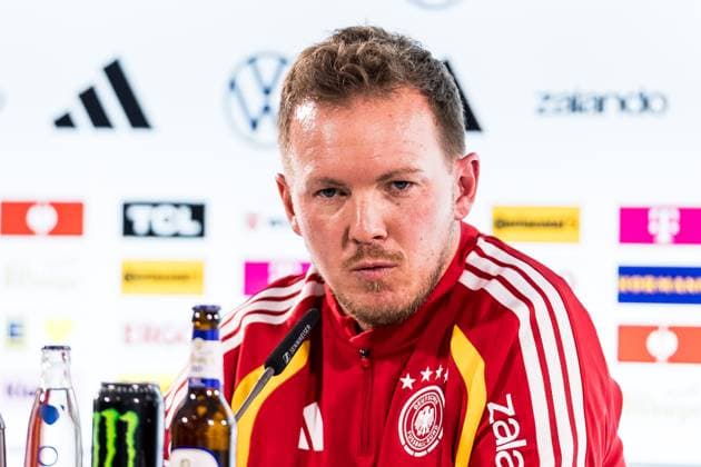 DFB Mens Training Camp Press Conference 10 11 2025 Julian Nagelsmann National Coach Germany DFB Mens Training Camp Press Conference, Wolfsburg, Volkswagen Arena on 10 11 2025 Copyright: xBEAUTIFULxSPORTS Wunderlx