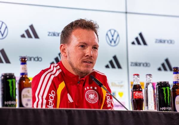 Soccer, Men, Season 2025 26, World Cup Qualification, German National Soccer Team, Press Conference at the Volkswagen Arena in Wolfsburg, Coach Julian Nagelsmann Germany , 10 11 2025, Copyright: xSebastianxRäppold MatthiasxKochx