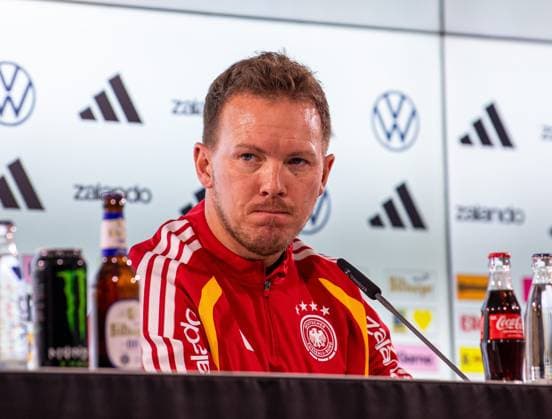 Soccer, Men, Season 2025 26, World Cup Qualification, German National Soccer Team, Press Conference at the Volkswagen Arena in Wolfsburg, Coach Julian Nagelsmann Germany , 10 11 2025, Copyright: xSebastianxRäppold MatthiasxKochx