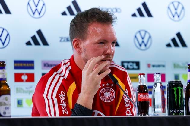 RECORD DATE NOT STATED Bundestrainer Julian Nagelsmann (Germany) stellt sich bei der Pressekonferenz den Fragen der Journalisten, , Pressekonferenz mit Bundestrainer Julian Nagelsmann, Volkswagen Arena am 10. November 2025 in Wolfsburg, Deutschland. (Foto von Marco Steinbrenner DeFodi Images) Bundestrainer Julian Nagelsmann (Germany) answers journalists questions at the press conference, PK, Pressekonferenz , Pressekonferenz mit Bundestrainer Julian Nagelsmann, Volkswagen Arena, November 10, 2025 in Wolfsburg, Germany. (Photo by Marco Steinbrenner DeFodi Images) DFL regulations prohibit any use of photographs as image sequences and or quasi-video. Bundestrainer Julian Nagelsmann Germany answers journalists questions at the press conference, , Press conference with Bundestrainer Julian Nagelsmann, Volkswagen Arena, November 10, 2025 in Wolfsburg, Germany Photo by Marco Steinbrenner DeFodi Images Bundestrainer Julian Nagelsmann Germany answers journalists questions at the press conference, , Press conference with national coach Julian Nagelsmann, Volkswagen Arena, November 10, 2025 in Wolfsburg, Germany Photo by Marco Steinbrenner DeFodi Images DFL regulations prohibit any use of photographs as image sequences and or quasi video