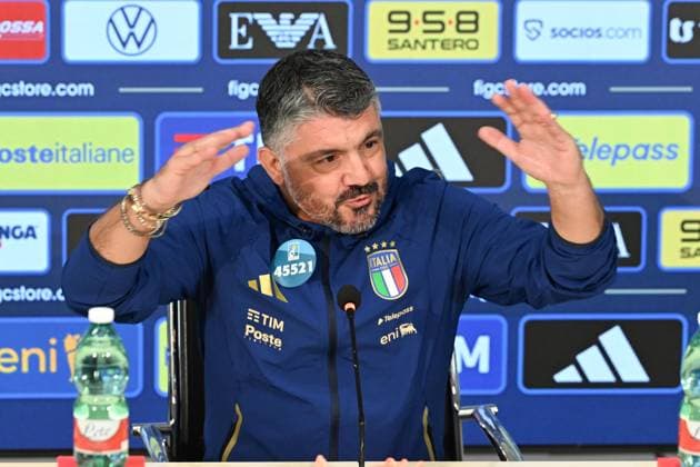 November 10, 2025, Firenze, Italy: Italy s head coach Gennaro Gattuso attends a press conference, PK, Pressekonferenz to present the squad for the upcoming FIFA World Cup, WM, Weltmeisterschaft, Fussball qualifiers matches, in Coverciano, Italy, 10 November 2025. ANSA CLAUDIO GIOVANNINI Italy Head Coach Gattuso Presents Squad For Upcoming FIFA World Cup Qualifiers  - ZUMAa110 20251110_zaf_a110_011 Copyright: xClaudioxGiovanninix