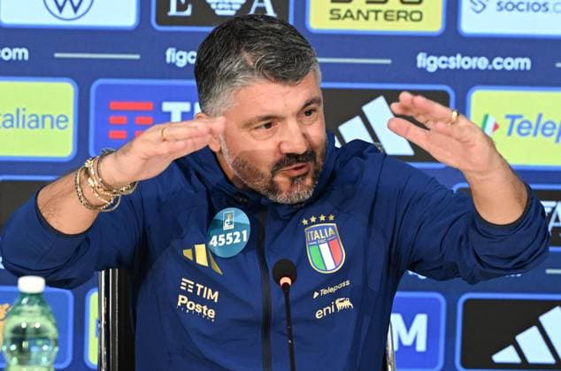 November 10, 2025, Firenze, Italy: Italy s head coach Gennaro Gattuso attends a press conference, PK, Pressekonferenz to present the squad for the upcoming FIFA World Cup, WM, Weltmeisterschaft, Fussball qualifiers matches, in Coverciano, Italy, 10 November 2025. ANSA CLAUDIO GIOVANNINI Italy Head Coach Gattuso Presents Squad For Upcoming FIFA World Cup Qualifiers  - ZUMAa110 20251110_zaf_a110_012 Copyright: xClaudioxGiovanninix