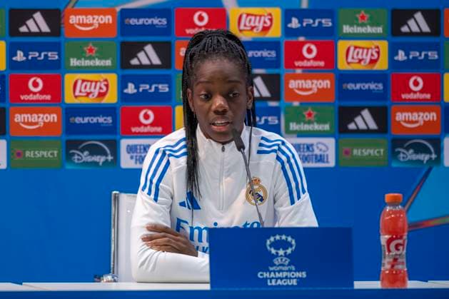 November 10, 2025, Madrid, Madrid, Spain: Pre-match press conference, PK, Pressekonferenz for the Women s Champions League match between REAL MADRID WOMEN Vs. PARIS FOOTBALL CLUB WOMEN, coach PAU MARC QUESADA. November 10, 2025, Valdebebas, Madrid, Spain. Madrid Spain - ZUMAc312 20251110_zsp_c312_030 Copyright: xOscarxManuelxSanchezx