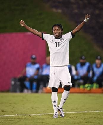 Football, Junior U 17 World Cup 2025 in Doha Qatar Preliminary round 10 11 2025 Group G El Salvador Germany JUBEL Germany Goalscorer to 3 0 Wisdom Mike