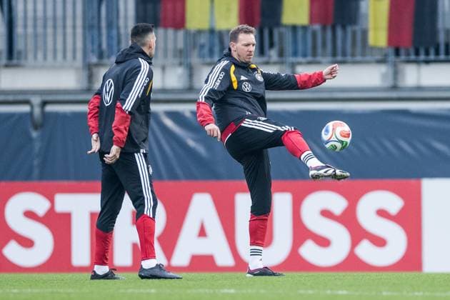 DFB Mens Training Camp Public Training 10 11 2025 Julian Nagelsmann National Coach Germany on the ball DFB Mens Training Camp Public Training, Wolfsburg, AOK Stadium on 10 11 2025 Copyright: xBEAUTIFULxSPORTS Wunderlx