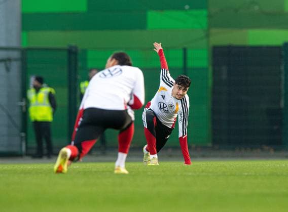 Soccer, men, season 2025 26, World Cup qualification, German national soccer team, public training at the AOK stadium in Wolfsburg, f l Leroy Sane Germany , Aleksandar Pavlovic Germany , 10 11 2025, Copyright: xSebastianxRäppold MatthiasxKochx