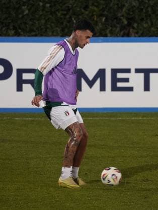 Gianluca Scamacca during the Italia team Training session at federal technical center of Coverciano, center Italy, Florence -Monday, November 10, 2025. - Soccer  Copyright: xMarcoxBucco LaxPressex