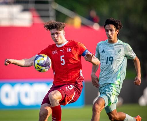 Soccer FIFA U17, U 17 World Cup Qatar 2025 Switzerland vs Mexico Group F Match 59 Gil Zufferey Switzerland, 5 Copyright: xRedhaxHosnixSegganix