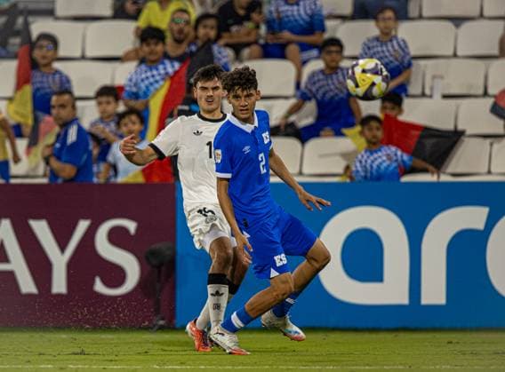 Soccer FIFA U17, U 17 World Cup Qatar 2025 El Salvador vs Germany Group G Match 61 Niklas Scheller Germany, 15 Copyright: xRedhaxHosnixSegganix