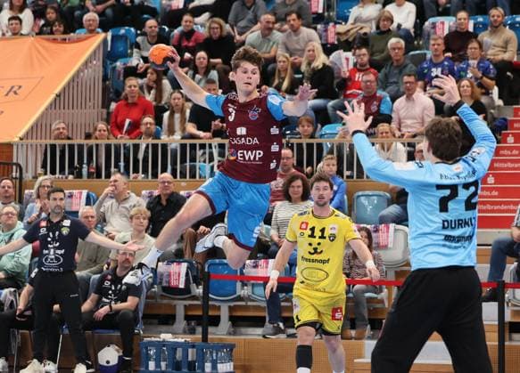 GER HBL2 Season 2025 2026 VfL Potsdam vs HSG Krefeld Niederrhein, 10 11 25, MBS Arena, Potsdam Marvin SIEMER 1 VfL Potsdam 3 , Anel DURMIC HSG Krefeld Niederrhein 72