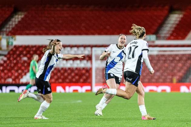 Veatriki Sarri (27 Birmingham City) celebrates scoring during the Barclays Womens Super League 2 football match between Nottingham Forest and Birmingham City at The City Ground in Nottingham, England Copyright: xNataliexMincher SPPx Sportspressphoto_SPR60795