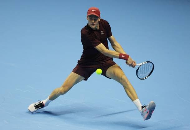 Turin, Italy: Tennis, ATP, Tennis Herren FINALS 2025 Jannik Sinner (ITA), Turin, Italy, November 10, 2025. Photo TURIN, ATP FINALS 2025  - ZUMAp169 20251110_zea_p169_359 Copyright: xFelicexCalabrox
