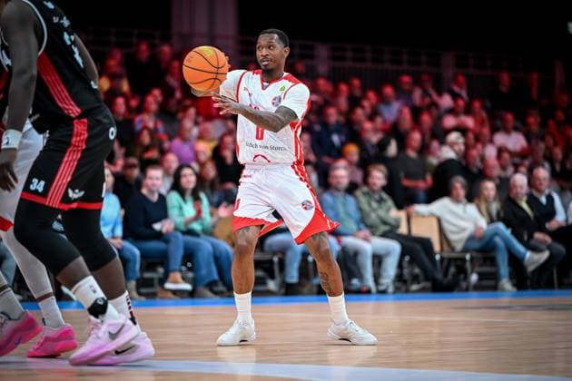 Barmer 2 Basketball Bundesliga ProA Rheinstars Köln vs SBB Baskets Wolmirstedt, 10 11 2025 Cedric Cezell Russell Jr RheinStarsKöln 0 , Barmer 2 Basketball Bundesliga ProA Rheinstars Köln vs SBB Baskets Wolmirstedt on 10 11 2025 at Motorworld Köln in Cologne North Rhine-Westphalia Copyright: xBEAUTIFULxSPORTS Mueller-Laschetx