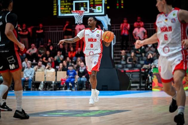 Barmer 2 Basketball Bundesliga ProA Rheinstars Köln vs SBB Baskets Wolmirstedt, 10 11 2025 Cedric Cezell Russell Jr RheinStarsKöln 0 , Barmer 2 Basketball Bundesliga ProA Rheinstars Köln vs SBB Baskets Wolmirstedt on 10 11 2025 at Motorworld Köln in Cologne North Rhine-Westphalia Copyright: xBEAUTIFULxSPORTS Mueller-Laschetx