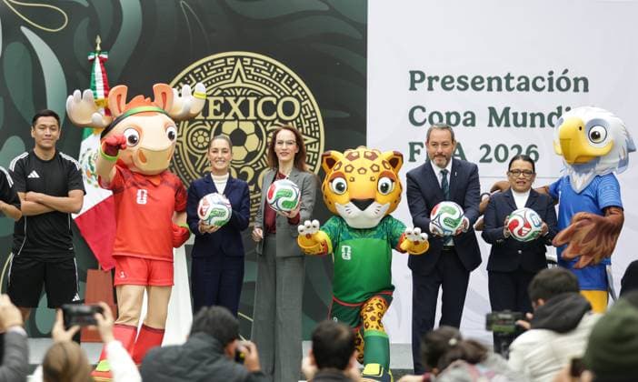 Football, FIFA World Cup 2026, press conference with President Sheinbaum in Mexico City