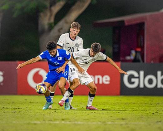 Football FIFA U17, U 17 World Cup Qatar 2025 El Salvador vs Germany Group G Match 61 Toni Langsteiner Germany, 14 Ben Kieffer Germany, 20 Copyright: xRedhaxHosnixSegganix