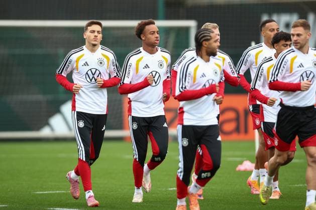 11 11 2025, xtgx, football national team, training in Wolfsburg emspor, v l Said El Mala Germany , Forzan Assan Ouedraogo Germany DFL DFB REGULATIONS PROHIBIT ANY USE OF PHOTOGRAPHS as IMAGE SEQUENCES and or QUASI VIDEO Wolfsburg