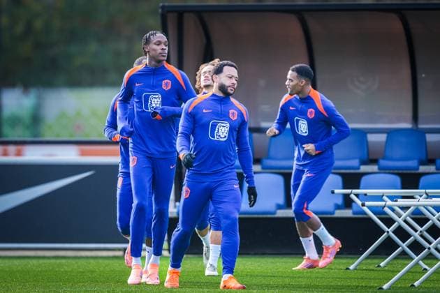 ZEIST , 11-11-2025 , KNVB Campus , season 2025 2026 , Dutch International football , Training session Netherlands , picture shows Netherlands player Emanuel Emegha Training session Netherlands 11-11-2025  x31985025x Copyright: