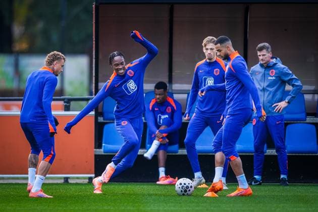 Football, World Cup qualifiers, Netherlands national team, Training
