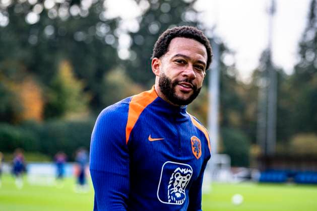 Netherlands player Memphis Depay, during the match FOOTBALL - INTERNATIONAL - TRAINING DUTCH national team, Nationalteam 11-11-25 at the KNVB Campus for the FIFA World Cup, WM, Weltmeisterschaft, Fussball 2026 Qualifiers season 2025-2026 in ZEIST, Netherlands on 11 November 2025 (Photo by Stefan Koops EYE4images DeFodi Images) Netherlands player Memphis Depay, during the match FOOTBALL INTERNATIONAL TRAINING DUTCH NATIONAL TEAM 11 11 25 at the KNVB Campus for the FIFA World Cup 2026 Qualifiers season 2025 2026 in ZEIST, Netherlands on 11 November 2025 Photo by Stefan Koops EYE4images DeFodi Images