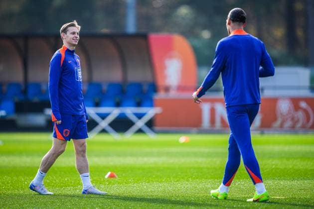 ZEIST , 11-11-2025 , KNVB Campus , season 2025 2026 , Dutch International football , Training session Netherlands , picture shows Netherlands player Frenkie de Jong Training session Netherlands 11-11-2025  x31985817x Copyright: