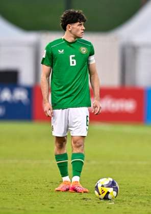Republic of Ireland v Paraguay: Group J - FIFA U-17 World Cup Qatar 2025 Rory Finneran of Republic of Ireland in action during the FIFA U-17 World Cup Qatar 2025 Group J match between Republic of Ireland v Paraguay in Doha, Qatar, on November 11, 2025. DOHA Qatar Copyright: xNOUSHADxTHEKKAYILx