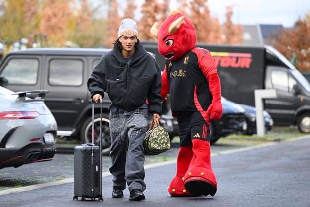 Kazakhstan v Belgium - FIFA World Cup, WM, Weltmeisterschaft, Fussball 2026 UEFA Qualifier - Media Activities 11 11 2025 TUBIZE, BELGIUM - NOVEMBER 11 : Moreira Da Silva Diego defender of Belgium arrives at the training grounds of the Royal Belgian Football Association ahead of the FIFA World Cup 2026 European Qualifiers match between Kazakhstan and Belgium on November 11, 2025 in Tubize, Belgium, 11 11 2025 Tubize Belgium  Copyright: xVincentxKalutx