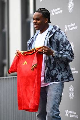 Kazakhstan v Belgium - FIFA World Cup, WM, Weltmeisterschaft, Fussball 2026 UEFA Qualifier - Media Activities 11 11 2025 TUBIZE, BELGIUM - NOVEMBER 11 : Ngonge Cyriel forward of Belgium arrives at the training grounds of the Royal Belgian Football Association ahead of the FIFA World Cup 2026 European Qualifiers match between Kazakhstan and Belgium on November 11, 2025 in Tubize, Belgium, 11 11 2025 Tubize Belgium  Copyright: xVincentxKalutx