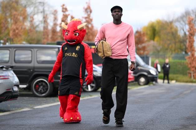 Kazakhstan v Belgium - FIFA World Cup, WM, Weltmeisterschaft, Fussball 2026 UEFA Qualifier - Media Activities 11 11 2025 TUBIZE, BELGIUM - NOVEMBER 11 : Onana Amadou midfielder of Belgium arrives at the training grounds of the Royal Belgian Football Association ahead of the FIFA World Cup 2026 European Qualifiers match between Kazakhstan and Belgium on November 11, 2025 in Tubize, Belgium, 11 11 2025 Tubize Belgium  Copyright: xVincentxKalutx