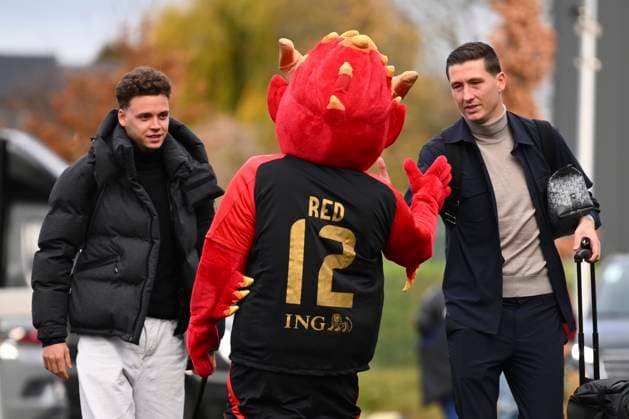 Kazakhstan v Belgium - FIFA World Cup, WM, Weltmeisterschaft, Fussball 2026 UEFA Qualifier - Media Activities 11 11 2025 TUBIZE, BELGIUM - NOVEMBER 11 : De Cuyper Maxim defender of Belgium and Vanaken Hans midfielder of Belgium arrives at the training grounds of the Royal Belgian Football Association ahead of the FIFA World Cup 2026 European Qualifiers match between Kazakhstan and Belgium on November 11, 2025 in Tubize, Belgium, 11 11 2025 Tubize Belgium  Copyright: xVincentxKalutx
