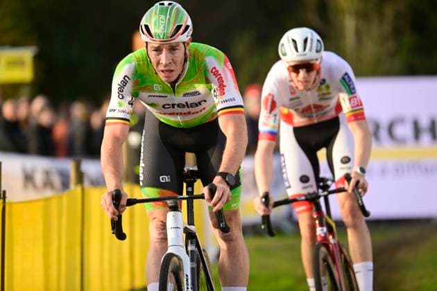 Telenet Superprestige 2025-2026 Niel NIEL, BELGIUM - NOVEMBER 11 : Sweeck Laurens (BEL) of Crelan - Corendon and Vanthourenhout Michael (BEL) of Pauwels Sauzen - Altez Industriebouw during the 3rd leg of the Jaarmarktcross Telenet Superprestige 2025-2026 a cyclocross race for Men Elite on November 11, 2025 in Niel, Belgium, 11 11 2025 ( Niel Belgium  Copyright: xNicoxVereeckenx