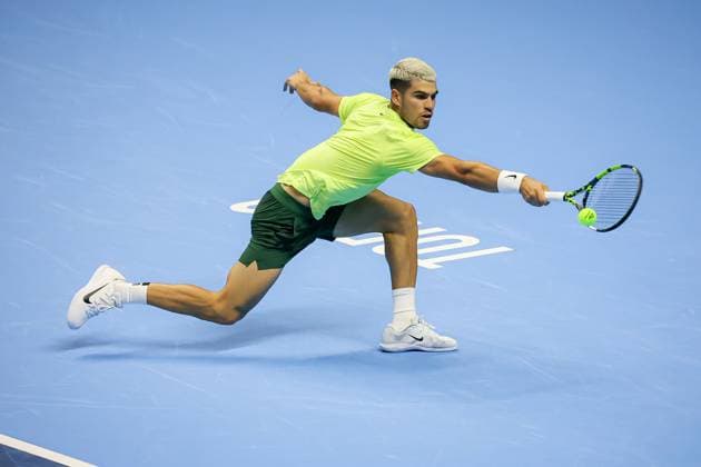 Carlos Alcaraz (ESP) during Nitto ATP, Tennis Herren Finals 2025, International Tennis match in Turin, Italy, November 11 2025  Copyright: xRobertaxCorradin IPAxSportx xipa-agency.netx xx IPA_67831413 IPA_Agency_IPA67831413