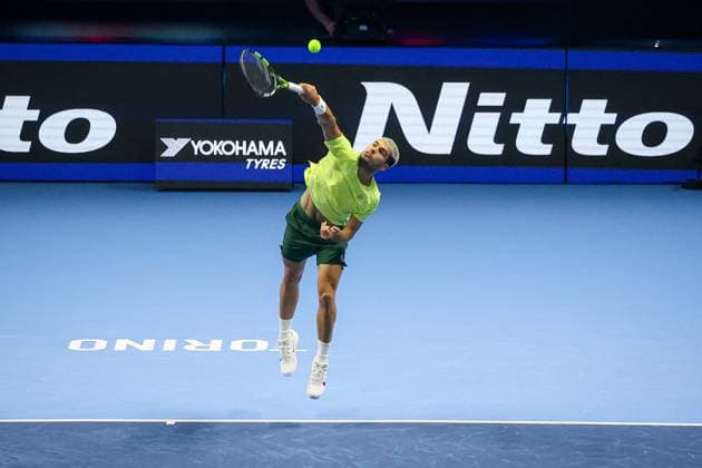 TENNIS - Internazionali di Tennis - Nitto ATP, Tennis Herren Finals 2025 Carlos Alcaraz (ESP) during Nitto ATP Finals 2025, International Tennis match in Turin, Italy, November 11 2025 Turin Italy  Copyright: xIPAxSport ABACAx