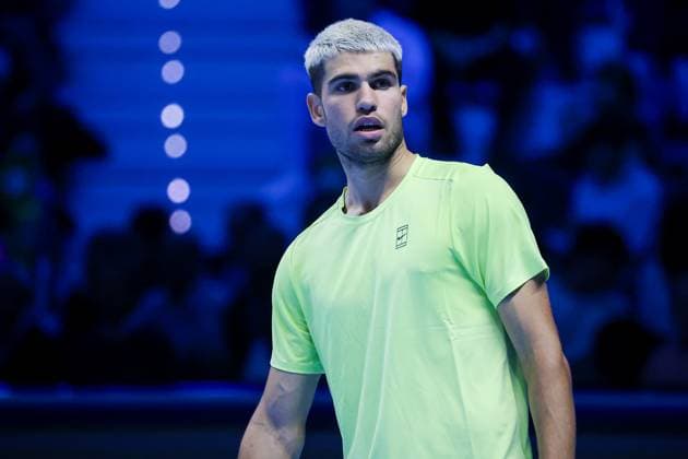 Carlos Alcaraz (ESP) during Nitto ATP, Tennis Herren Finals 2025, International Tennis match in Turin, Italy, November 11 2025  Copyright: xRobertaxCorradin IPAxSportx xipa-agency.netx xx IPA_67831535 IPA_Agency_IPA67831535