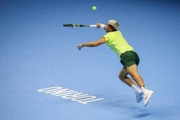 TENNIS - Internazionali di Tennis - Nitto ATP, Tennis Herren Finals 2025 Carlos Alcaraz (ESP) during Nitto ATP Finals 2025, International Tennis match in Turin, Italy, November 11 2025 Turin Italy  Copyright: xIPAxSport ABACAx
