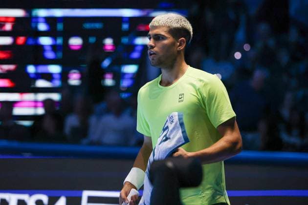 TENNIS - Internazionali di Tennis - Nitto ATP, Tennis Herren Finals 2025 Carlos Alcaraz (ESP) during Nitto ATP Finals 2025, International Tennis match in Turin, Italy, November 11 2025 Turin Italy  Copyright: xIPAxSport ABACAx
