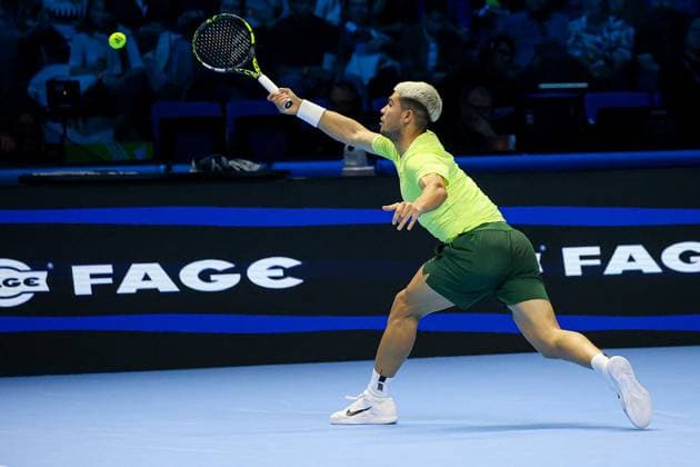 TENNIS - Internazionali di Tennis - Nitto ATP, Tennis Herren Finals 2025 Carlos Alcaraz (ESP) during Nitto ATP Finals 2025, International Tennis match in Turin, Italy, November 11 2025 Turin Italy  Copyright: xIPAxSport ABACAx