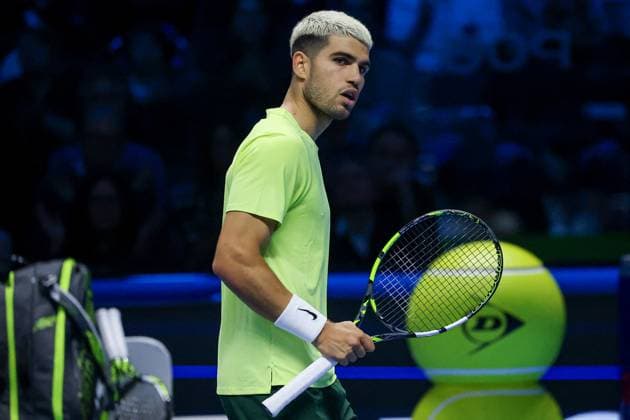 TENNIS - Internazionali di Tennis - Nitto ATP, Tennis Herren Finals 2025 Carlos Alcaraz (ESP) during Nitto ATP Finals 2025, International Tennis match in Turin, Italy, November 11 2025 Turin Italy  Copyright: xIPAxSport ABACAx