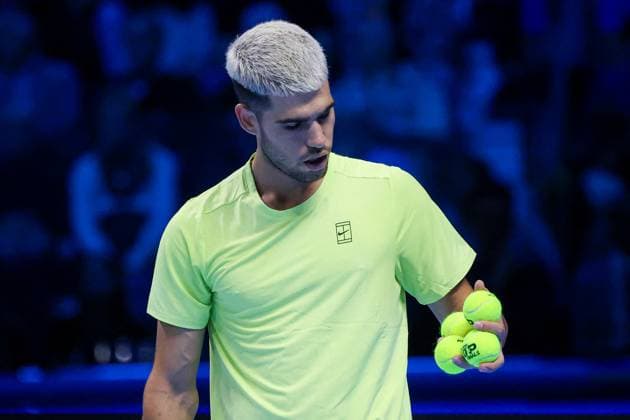 TENNIS - Internazionali di Tennis - Nitto ATP, Tennis Herren Finals 2025 Carlos Alcaraz (ESP) during Nitto ATP Finals 2025, International Tennis match in Turin, Italy, November 11 2025 Turin Italy  Copyright: xIPAxSport ABACAx