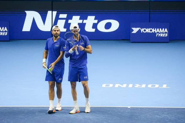 TENNIS - Internazionali di Tennis - Nitto ATP, Tennis Herren Finals 2025 Simone Bolelli and Andrea Vavassori during Nitto ATP Finals 2025, International Tennis match in Turin, Italy, November 11 2025 Turin Italy  Copyright: xIPAxSport ABACAx