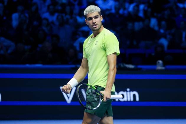 Carlos Alcaraz (ESP) during Nitto ATP, Tennis Herren Finals 2025, International Tennis match in Turin, Italy, November 11 2025  Copyright: xRobertaxCorradin IPAxSportx xipa-agency.netx xx IPA_67832576 IPA_Agency_IPA67832576