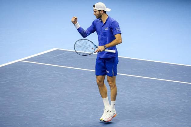 TENNIS - Internazionali di Tennis - Nitto ATP, Tennis Herren Finals 2025 Andrea Vavassori during Nitto ATP Finals 2025, International Tennis match in Turin, Italy, November 11 2025 Turin Italy  Copyright: xIPAxSport ABACAx