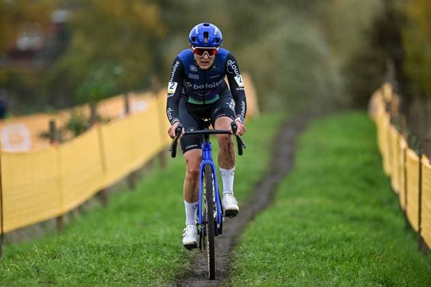 Dutch Lucinda Brand pictured in action during the women s elite race at the Jaarmarktcross cyclocross cycling event in Niel, race 3 8 of the Superprestige competition, on Tuesday 11 November 2025. DAVIDxPINTENS  x140920293x
