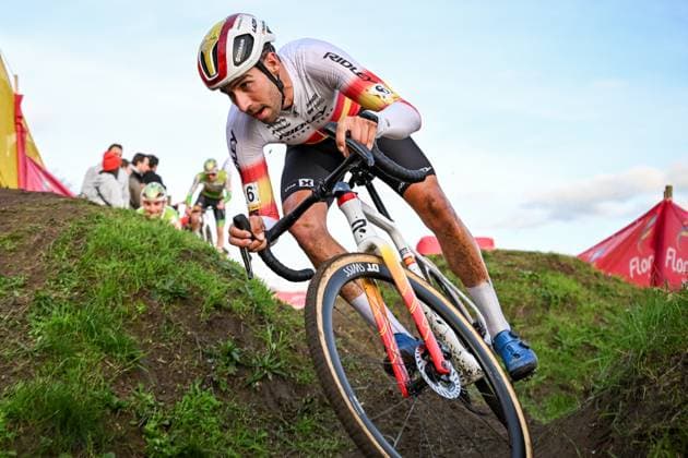 Spanish Felipe Orts Lloret pictured in action during the men s elite race at the Jaarmarktcross cyclocross cycling event in Niel, race 3 8 of the Superprestige competition, on Tuesday 11 November 2025. DAVIDxPINTENS  x140921790x