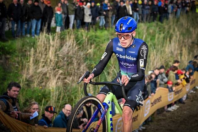 Dutch Pim Ronhaar pictured in action during the men s elite race at the Jaarmarktcross cyclocross cycling event in Niel, race 3 8 of the Superprestige competition, on Tuesday 11 November 2025. DAVIDxPINTENS  x140921870x