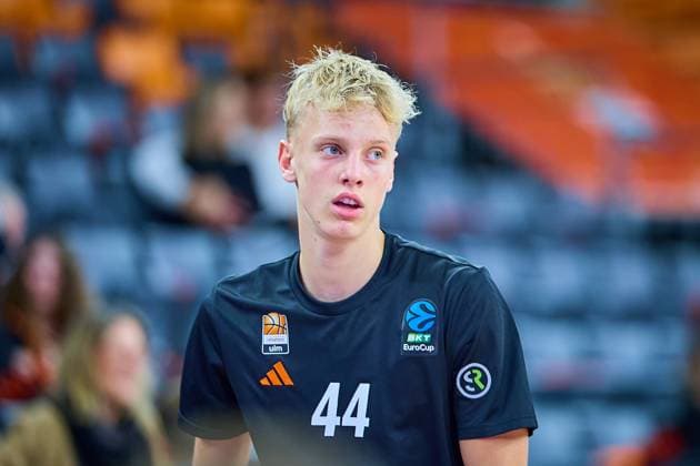 Portrait, Portraet, Freehand of Teo Milicic ratiopharm ulm, 44 GER, ratiopharm ulm vs Cosea JL Bourg en Bresse, Basketball, Matchday 7, BKT EuroCup, Season 2025 2026, 11 11 2025 GER, ratiopharm ulm vs Cosea JL Bourg en Bresse, Basketball, Matchday 7, BKT EuroCup, Season 2025 2026, 11 11 2025 Neu Ulm Copyright: xEibner-Pressefoto GeraldxOelze-dexStoppanyx EP_ODS