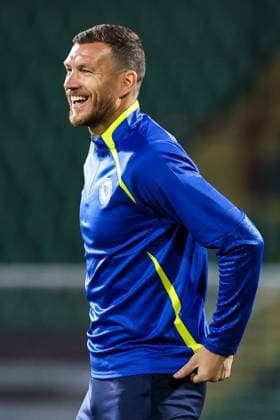 Bosnia and Herzegovina training session: FIFA World Cup, WM, Weltmeisterschaft, Fussball 2026 Qualifiers Edin Dzeko of Bosnia and Herzegovina during the training session at Kosevo Stadium in Sarajevo, Bosnia and Herzegovina, on November 11, 2025.  ArminxDurgut PIXSELL